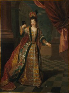 Francia: Portrait présumé de Mademoiselle de Nantes (Louise-Françoise de Bourbon, 1673-1743), en costume de bal alkotó: Pierre Gobert