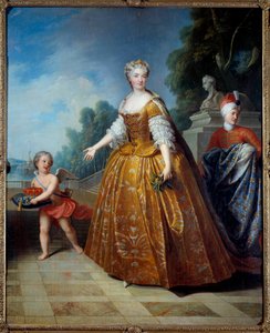Portré en pied de Marie Lesczinska (Lesczynska) (1703-1768) Franciaország királynője Pierre Gobert (1662-1744) festménye 1726 Nancy, Musee historique Lorraine - Marie Lesczinska (Leszczynska) egészalakos portréja (Leszczynska) (16703-168) , Franciaország k