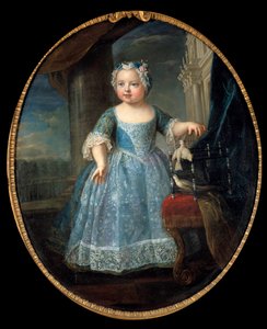 A francia Louise Marie (1728-1733) portréja dit Madame, XV. Lajos harmadik lánya Pierre Gobert (1662-1744) festménye, 18. század V. 1,08 x 0,88 m.