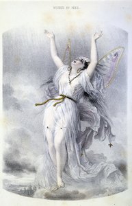 Tündér: La Peri - „Mitológiai nők”-ben, Mery és Foelix, ill. G. Staal, szerk. írta Gouet alkotó: Pierre Gustave Eugene Staal
