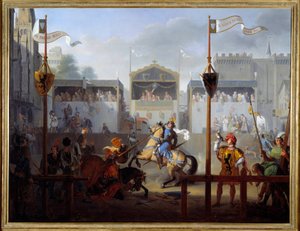 Egy torna a 14. században. Pierre Henri Revoil (1776-1842) festménye