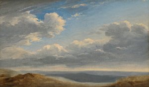 Tanulmány a római Campagna feletti felhőkről 1782-85 körül (olaj, papír, karton) alkotó: Pierre Henri de Valenciennes