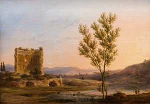 Róma környékének látképe,1819 (olaj, vászon) alkotó: Pierre Henri de Valenciennes