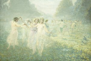 A szilfák reggeli tánca; A Szilfidok reggeli fordulója alkotó: Pierre Jacques Dierckx