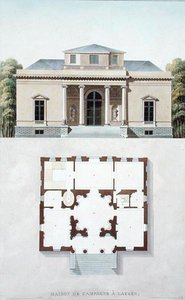 Laekeni tájház, Pierre Jacques Goetghebuer „Válogatás a Holland Királyság legkiemelkedőbb műemlékeiből, épületeiből és házaiból”, 1827-ben (akvatinta) alkotó: Pierre Jacques Goetghebuer