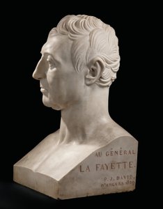Marie-Joseph-Gilbert du Motier, de Lafayette márki mellszobra alkotó: Pierre Jean David dAngers