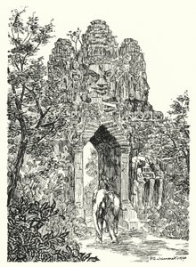 Angkor-Thom északi kapuja (metszet)