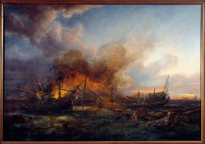 A felügyelő és Quebec harca 1779-ben Pierre Gilbert (1783-1860) festménye 1779 Brest, Musee des Beaux Arts