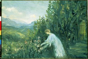 Nő a kertben (Hölgy a kertben). Pierre Laprade festménye (1875-1931)