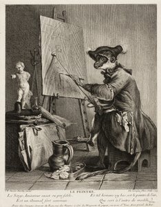 A majomfestő alkotó: Pierre Louis de Surugue