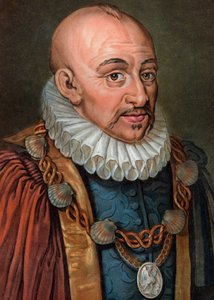 Michel Eyquem de Montaigne 1533-1592 - metszet - 19. század - Michel Eyquem de Montaigne (1533-1592) portréja”, francia humanista filozófus. Pierre Michel Alix metszete