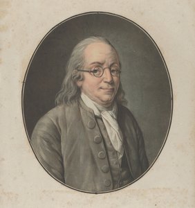 Franklin portréja, Vanloo után, kb. 1795. alkotó: Pierre Michel Alix