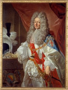 Antonin Nompar de Caumont, Lauzun hercege (1633-1723) francia marechal és a Grande Mademoiselle, Montpensier hercegnő hitvesének portréja Pierre Mignard (1612-1695) festménye, 17. századi La Rochelle, Antonins portré múzeuma - des Beaux Arts