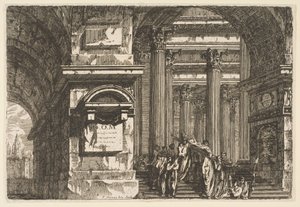 Temetési jelenet egy templomban, kb. 1760.