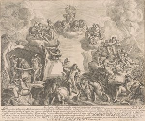 Az 1738-as Prima Macchina Kínában: A királyi gondviselés allegóriája