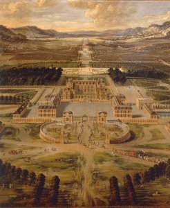 Kilátás a Versailles-i palotára és kertjére, Pierre Patel