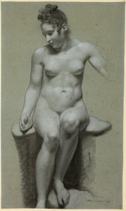 Ülő női akt alkotó: Pierre Paul Prud
