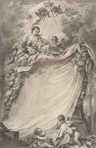 A bordeaux-i szabadkőművesek oklevele, François Boucher után, 1766. alkotó: Pierre Philippe Choffard
