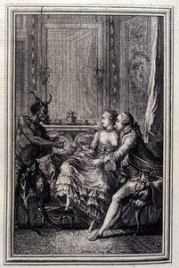 A lehetetlen dolog – Jean La Fontaine „Mesék és novellák versben” című részében. 1776. Illusztráció: P. P. Choffard. alkotó: Pierre Philippe Choffard
