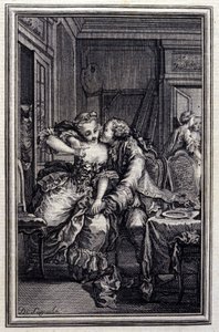 Les Remis - Jean La Fontaine "Mesék és novellák versben" című művében. 1776. Illusztráció: P.P. Choffard. alkotó: Pierre Philippe Choffard