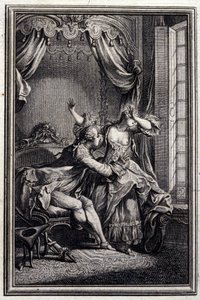 Richard Minulto - Jean La Fontaine "Tales et nouvelles en vers" című művében. 1776. Illusztráció: P.P. Choffard.