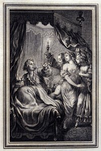 Soha nem veszünk észre mindent – Jean La Fontaine Tales et nouvelles en vers című művében. 1776. Illusztráció: P.P. Choffard. alkotó: Pierre Philippe Choffard