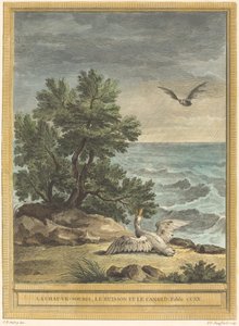 A denevér, a bokor és a kacsa alkotó: Pierre Philippe Choffard after Jean Baptiste Oudry