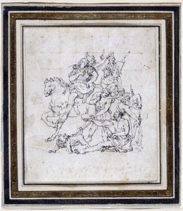 Pierre Puget (1620-1694) előkészületi rajza „Alexandre és Diogene”-hez (tintával papírra, tollra) alkotó: Pierre Puget
