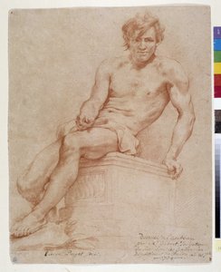 Ülő ember (sanguine) alkotó: Pierre Puget
