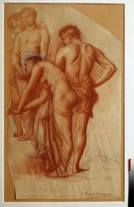 4 ábra tanulmányozása a „” Pihenés” kifejezésre. Pierre de Puvis De Chavannes (1824-1898) rajza V. 0,73 x 0,43 m Párizs. Orsay Múzeum alkotó: Pierre Puvis de Chavannes