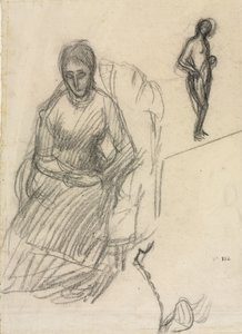 Study of Madame Marie Cantacuzène, Study of Standing Female Nude, c. 1883. alkotó: Pierre Puvis de Chavannes