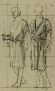 Két álló alak tanulmányozása alkotó: Pierre Puvis de Chavannes