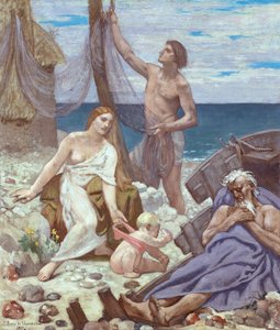 A halász családja alkotó: Pierre Puvis de Chavannes