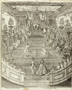 Illusztráció a Táncoló mesterből, 1734 alkotó: Pierre Rameau