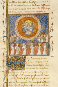 Egy oldal részlete Bartholomeus Anglicus "De Proprietatibus Rerum"-jából, Jean Corbechon francia fordításában, 1390 körül