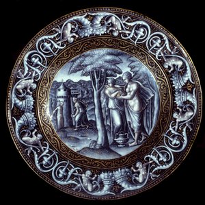 Pierre Reymond (1513-1584) zománcozott Vénusz és Psyche lemeze XVI.