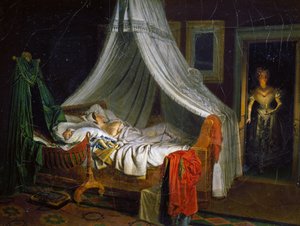 Visszatérés a táncból, Pierre Roch Vigneron (1789-1872) festménye, olaj, vászon, 24,4x32,5 cm, Franciaország