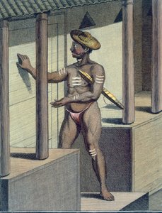 Carépatré Pandaron (hallgatásra fogadalmat tett vallásos hívő), Poisson metszete, a "Voyage aux Indes et a la Chine"-ből.