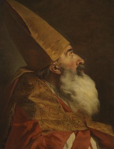 Püspök mitrával és palásttal, tanulmány Szent Leontiushoz alkotó: Pierre Subleyras