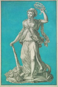 Szabadság. Metszet kék alapon