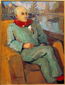 Max Jacob (1876 - 1944) portréja. Pierre De Belay (1890-1947) festménye, XX. Orléans, Musee des Beaux Arts.