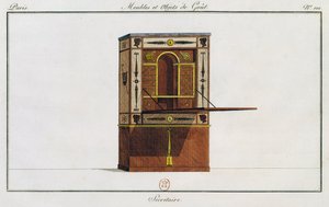 Íróasztal, 101-es tányér, illusztráció a Collection de meubles et objects de goutból (Bútorok és ízléses tárgyak gyűjteménye)