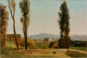 A Farnese-kertekben: A három nyárfa és a Monte alkotó: Pierre de Valenciennes
