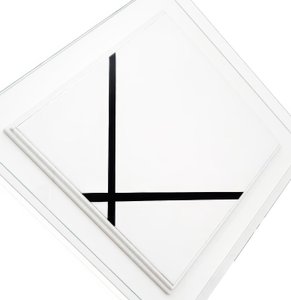 Pasztilla kompozíció két vonallal (olaj, vászon) alkotó: Piet Mondrian