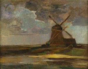 Szélmalom a Geinben, 1906-2007 körül (olaj, vászon) alkotó: Piet Mondrian