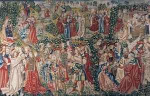 Példabeszéd a szőlőben dolgozó munkásokról, 1500 körül (szőlőszőnyeg)
