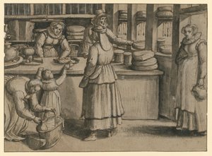 Egy tej- és sajtüzlet belseje alkotó: Pieter Aertsen