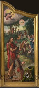 Jan van der Biest Triptichon bal oldali panel. alkotó: Pieter Aertsen