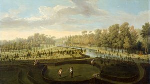 A Chiswick House kertjei nyugatról (olaj, panel)