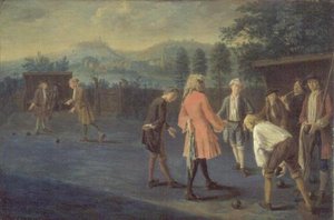 Figurák egy bowling greenen (panel)